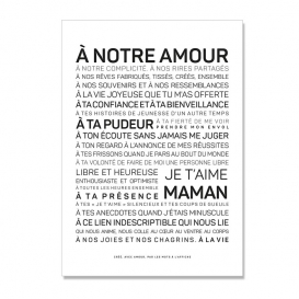 Carte Je t'aime maman @bonjourbibiche