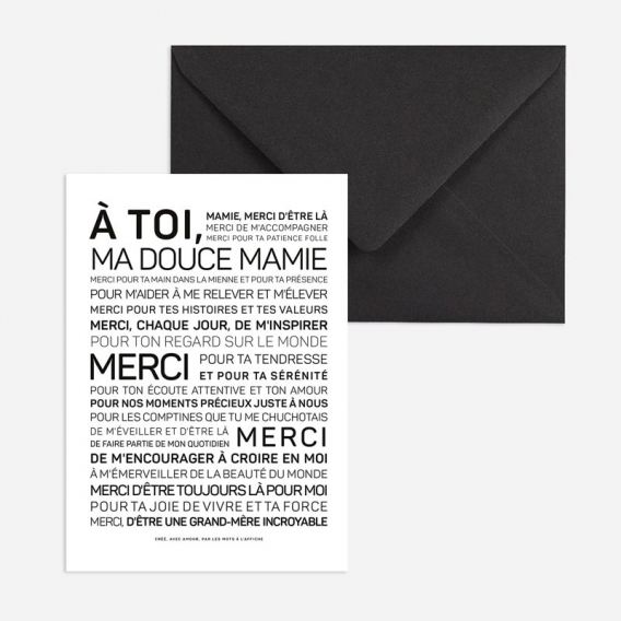 Carte de voeux Mamie @bonjourbibiche