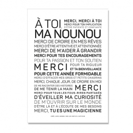 Carte Merci Nounou @bonjourbibiche