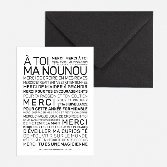 Carte postale Nounou @bonjourbibiche