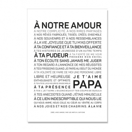 Carte Je t'aime papa @bonjourbibiche
