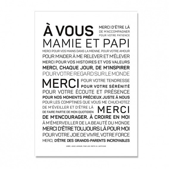 Carte de voeux Grands parents @bonjourbibiche