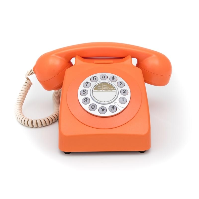 Téléphone rétro Téléphone sans Fil Vintage Téléphone Fixe Téléphone Orange  Appel Large Bouton Transparent Téléphone Portable Té A205 - Cdiscount  Téléphonie