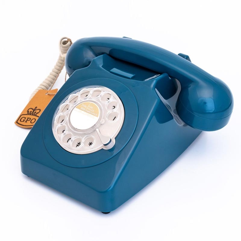 Téléphone fixe GPO Retro Téléphone fixe rétro - Blauw
