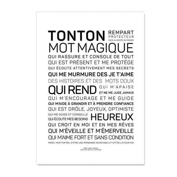 Carte Tonton @bonjourbibiche