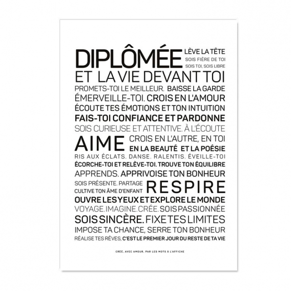Carte de félicitation Diplôme @bonjourbibiche