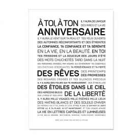 Carte anniversaire avec texte @bonjourbibiche