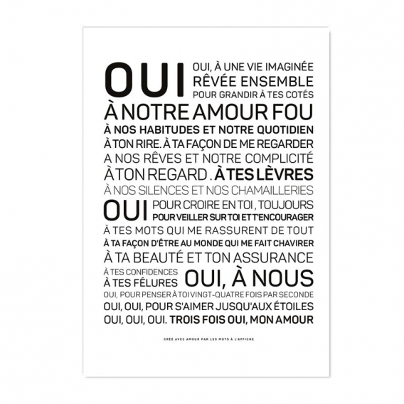 Carte Déclaration d'amour @bonjourbibiche