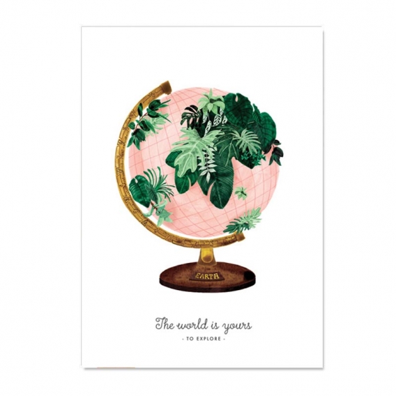 Carte de voeux Globe @bonjourbibiche