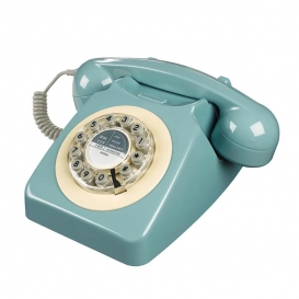 Telephone retro bleu @bonjourbibiche