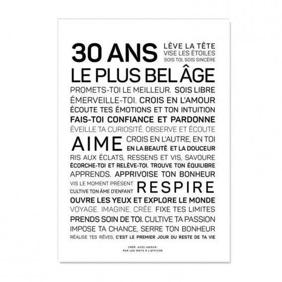 Carte anniversaire 30ans @bonjourbibiche