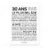 Carte anniversaire 30ans @bonjourbibiche