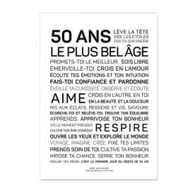 Carte anniversaire 50 @bonjourbibiche