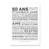 Carte anniversaire 50 ans Femme @bonjourbibiche