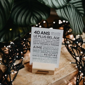 Carte anniversaire 40 @bonjourbibiche