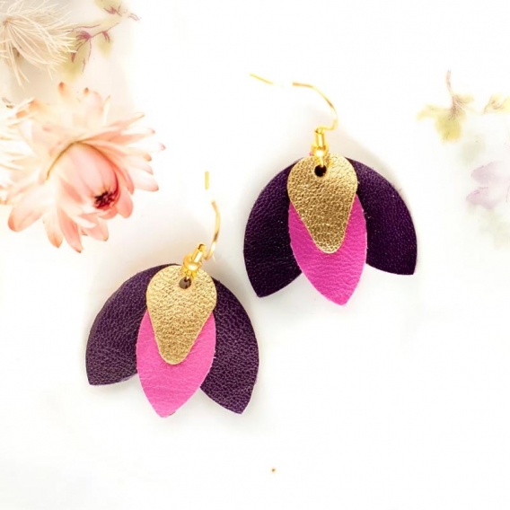 Boucles d'oreilles en cuir @bonjourbibiche