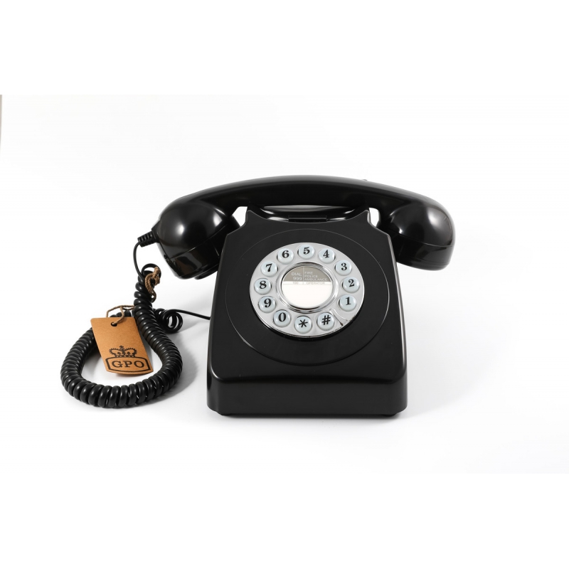 Téléphone vintage noir