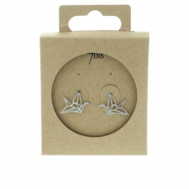 Boucle d'oreille Oiseau origami @bonjourbibiche