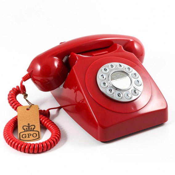 Téléphone vintage rouge